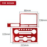 2 STUKS / Set Carbon Fiber Auto Navigatie Instrument Decoratieve Sticker voor Nissan GTR R35 2008-2016  Links Rijden (Rood)