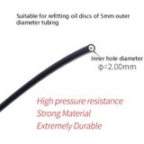 TRLREQ Mountain Bike Brake Tube 5mm Hydraulic Oil Disc Oil Brakes Braided Tube  Length: 3m (Red)