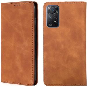 Voor Xiaomi Redmi Note 11 Pro 4G/5G Global Skin Feel Magnetic Flip Leather Phone Case