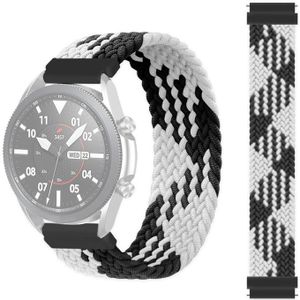 20mm universele nylon weefselvervanging riem horlogeband (zwart wit)