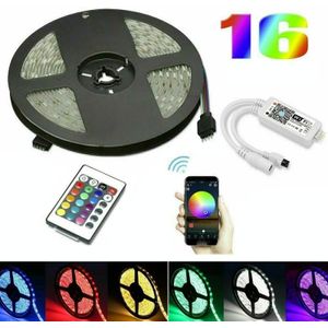 5M 5050 RGB LED Strip Light WIFI Smart Home Power Kit Set (niet waterdicht)