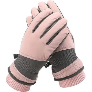 1 paar WZ-207 buiten warm en winddicht verdikte fietssport anti-valhandschoenen (roze grijs)