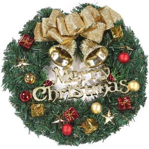 Kerstdecoratie Kroon Garland Rotan Deur Opknoping  Specificatie: Goud