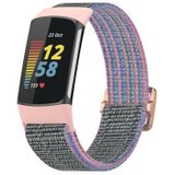 Voor Fitbit Charge 5 Elastische nylon vlechtvervanging riem horlogeband