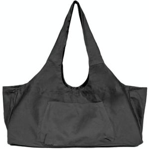 Canvas Breathable Yoga Bag Duffel Bag Fitness Clothing Travel Bag(Black)