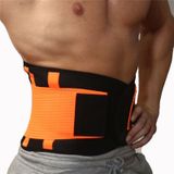 Mannen en vrouwen neopreen lumbale taille steun Unisex oefening gewicht verlies Burn shaper Gym Fitness gordel  grootte: XL (oranje)