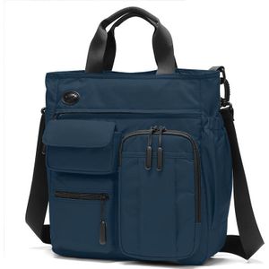 Lichtgewicht Casual Multi-Compartiment Laptop Handtas Grote Capaciteit Messenger Bag(Blauw)