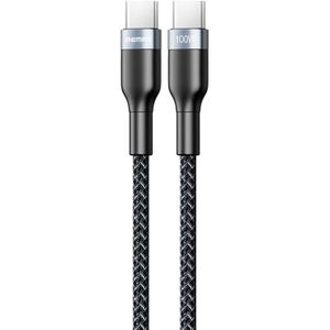 REMAX RC-174C PD 100W USB-C / Type-C naar USB-C / Type-C Sury 2 Fast Charging Data Cable  Kabellengte: 1m (Zwart)