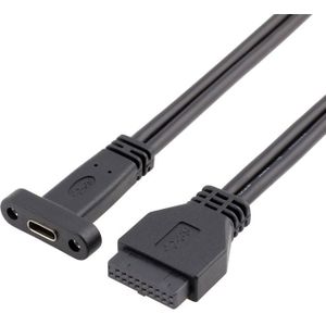 50CM USB3.0 20P naar USB Type-C Mother Chassis PCI Bit Baffle Wire