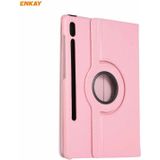 ENKAY voor Samsung Galaxy Tab S7 11.0 T870 / T875 ENK-8012 360 Graden Rotatie Litchi Textuur Horizontale Flip PU Lederen Smart Case met Houder & Slaap / Wake-up(Pink)