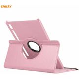 ENKAY voor Samsung Galaxy Tab S7 11.0 T870 / T875 ENK-8012 360 Graden Rotatie Litchi Textuur Horizontale Flip PU Lederen Smart Case met Houder & Slaap / Wake-up(Pink)