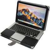 MacBook Pro 15.4 inch Crazy Horse structuur beschermende PU leren Flip Hoes (zwart)