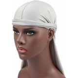 Mannelijke straat basketbal hoofddoek hip hop elastische lange staart hoed (grijs)