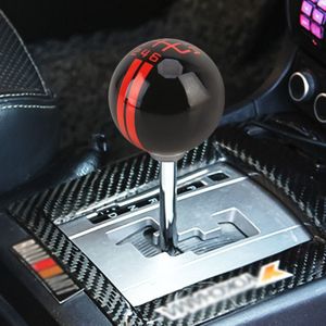 Universele voertuig bal vorm gemodificeerde hars shifter handleiding 6-speed right-R Gear Shift knop (zwart rood)