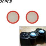 20 stuks lichtgevende silicone beschermhoes voor PS4/PS3/PS2/XBOX360/XBOXONE/WIIU gamepad joystick (rood)