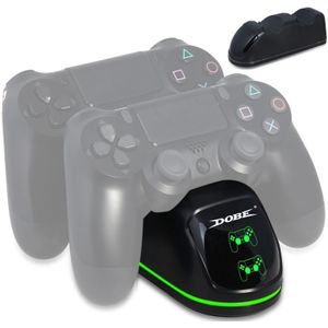 DOBE TP4-1781 Draadloze Controller Dual Charging Dock LED-lader stuurlader voor PS4 / Slim / Pro (Zwart)