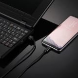 Brei structuur USB naar USB-C / Type-C Data Sync laad Kabel  Kabel Lengte: 1m  Voor Samsung Galaxy S8 & S8 PLUS / LG G6 / Huawei P10 & P10 Plus / Oneplus 5 / Xiaomi Mi6 & Max 2 / en andere Smartphones(zwart)