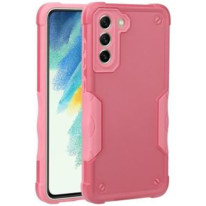 Voor Samsung Galaxy S21 FE 5G Non-Slip Armor Phone Case (Pink)