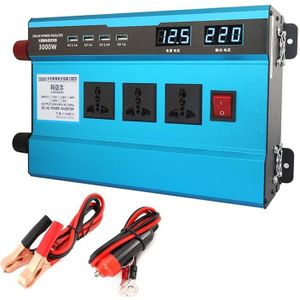 Carmaer 24V tot 220V 3000W Intelligente ventilator Auto Dubbele Digitale Display Inverter Huishoudelijke Power Converter