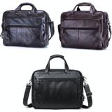 9912 15.6 Inch Draagbare Business Computer Bag Mannen Mode-aktentas (Litchi Texture Black)