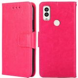 Voor Kyocera Android One S9/Digno Sanga -editie Crystal Texture Leather Phone Case (Rose Red)