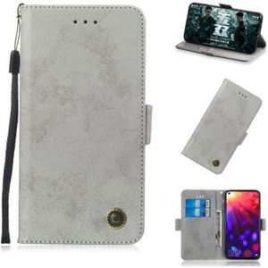 Multifunctional Horizontal Flip Retro Leather Case with Card Slot & Holder for Huawei Honor View 20(Grey)