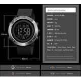 SKMEI 1426 multifunctionele outdoor Fashion Noctilucent waterdichte witte machine rubber ring digitale horloge (zwart)