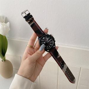 22mm voor Samsung / Huawei Smart Watch Universele Drie lijnen Canvas Vervanging Riem Watchband (Camouflage Zwart)