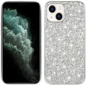 Voor iPhone 15 Glitter Poeder TPU Telefoonhoesje (Zilver)