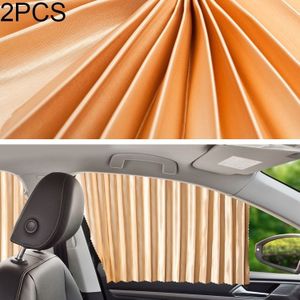 2 PCS Auto Auto Zonnescherm gordijnen Voorruit Cover voor de voorstoel (Goud)