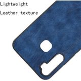 Voor Infinix S5/S5 Lite/X652 schokbestendig naaien koe patroon skin PC + PU + TPU case (blauw)