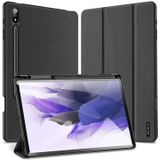 Voor Samsung Galaxy Tab S9+ DUX DUCIS Domo Series Doek Textuur Magnetische Lederen Tablet Case (Zwart)