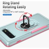 Voor Samsung Galaxy S10 + Pioneer Armor Heavy Duty PC + TPU Houder Phone Case (groen + roze)