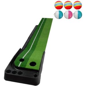 PGM 3m Golf indoor Swing grip zetten trainer praktijk tempo met automatische terugkeer fairways & 3 zachte ballen & 3 2-kleur ballen