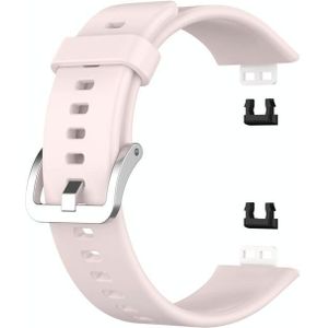 Voor Huawei Watch Fit smart Watch Silicone Strap TIA-B09 Silicone Strap (lichtroze)