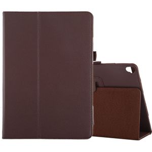 Voor iPad 10 2/10 5 Litchi textuur horizontale Flip lederen draagtas met houder (bruin)