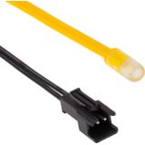 EL koud geel licht waterdicht ronde flexibele auto Strip licht met stuurprogramma voor auto decoratie  lengte: 5m(Yellow)