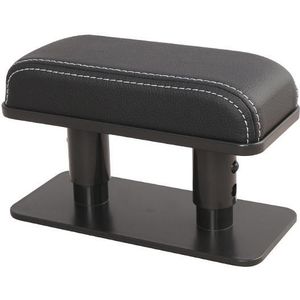 Auto Arm Handvat Seat Left Hand Elleboog Lade Universele Leer Toenemende Pad Central Armrest Box (Black + White Line)