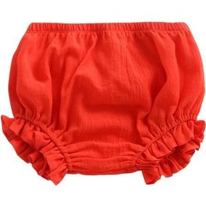 Pure kleur katoen en linnen kant casual driehoek shorts (kleur: rode maat: 80)