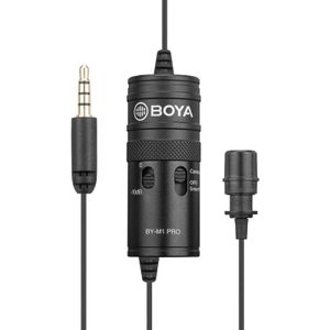 BOYA BY-M1 PRO universele 3.5 mm plug Omni-directionele Lavaliermicrofoon  kabel lengte: 6m (zwart)