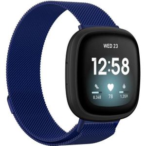 Voor Fitbit Versa 3 Milanese horlogeband  maat: L 230 mm