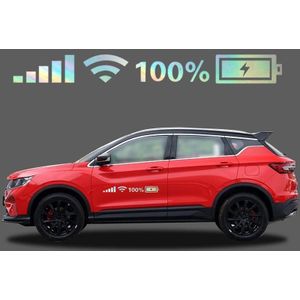 10 PCS Auto -voorruitstickers Signaal WiFi Power vinyl sticker auto -stickers  maat: L (kleurrijke laser)