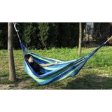 Dikke Canvas Hangmat Veld Rollover Preventie Outdoor Hangmat Swing 260x150 No Stick (Blauwe Strepen)