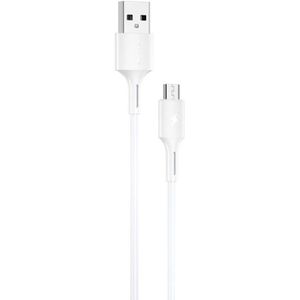WK WDC-136 USB naar Micro USB 3A Fast Charing Data Cable (Wit)