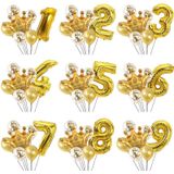 2 PCS verjaardag baby kinderen gouden kroon aluminium film nummer ballon set bruiloft scne decoratie (nummer 6)