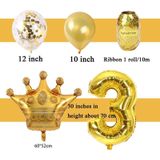 2 PCS verjaardag baby kinderen gouden kroon aluminium film nummer ballon set bruiloft scne decoratie (nummer 6)