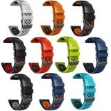 For Amazfit GTR 2e 22mm Two-Color Breathable Silicone Watch Band(Black+Orange)