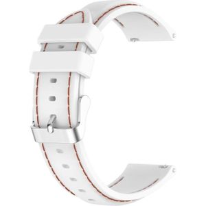 Voor Samsung Galaxy Watch 3 45mm / Gear S3 22mm Silicone Replacement Strap Watchband (Wit)