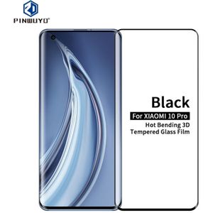 Voor Xiaomi Mi 10 Pro PINWUYO 9H 3D Hot Bending Tempered Glass Film(Zwart)