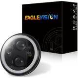 EagleVision DC9-30V 35W 6000K 4000LM 5.75 inch Ronde Motor LED Koplamp met Angel Eye voor Harley-Davidson